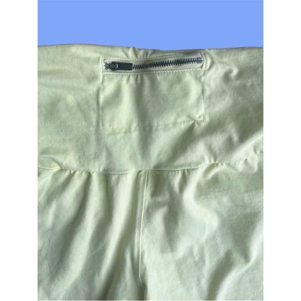 Free people fp movement high waisted jersey biker shorts large light yellow lime - Picture 4 of 7